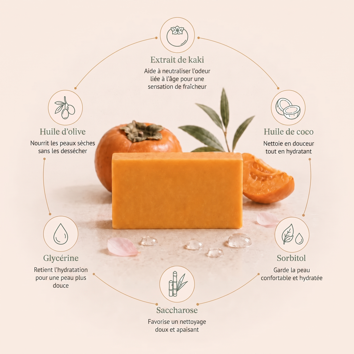 Savon Japonais au Kaki