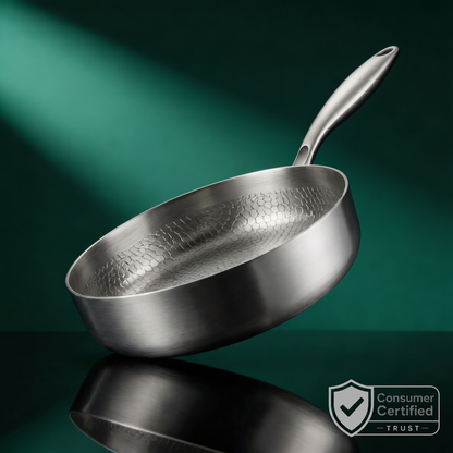 Hand-Hammered High-Wall Titanium Pan 10"