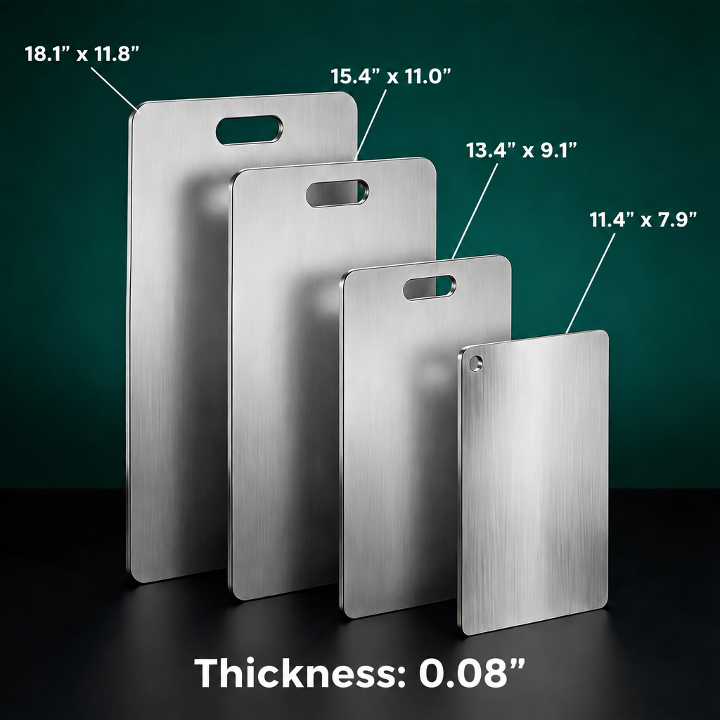 Ultra Thin Stainless Steel Cutting Boards – PFAS Free