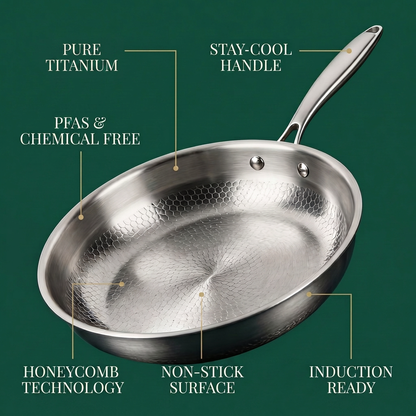 Hand-Hammered Titanium Pan 11"