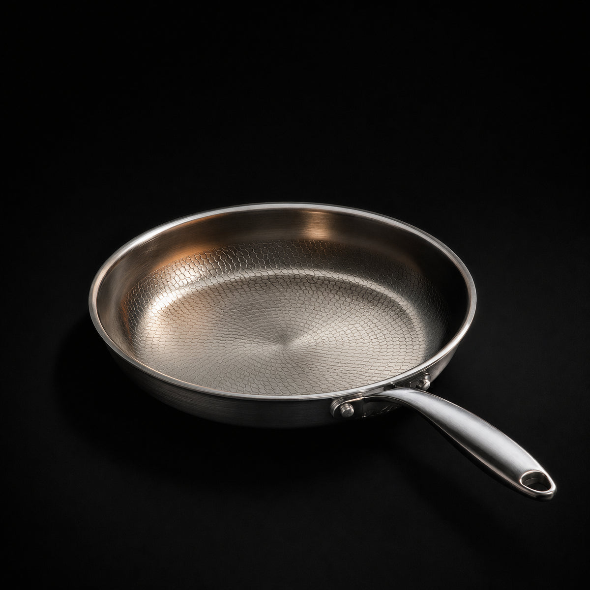Hand-Hammered Titanium Pan - 3-piece set 9, 10, 11 Inch