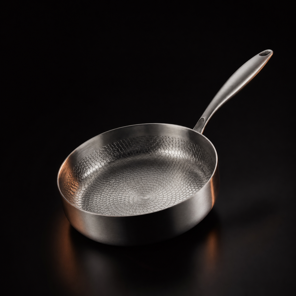 Hand-Hammered Titanium Multi-Pan Cook Set with Cutting Board (5 Pans, 8–10 Inch)