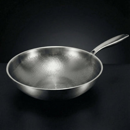 Hand-Hammered Titanium Family Set: 4 Pans & Utensils
