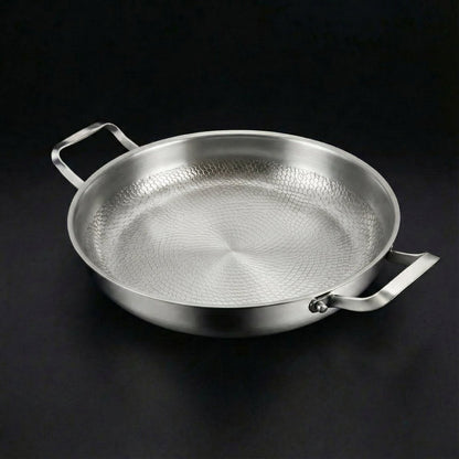 Hand-Hammered Titanium Family Set: 4 Pans & Utensils