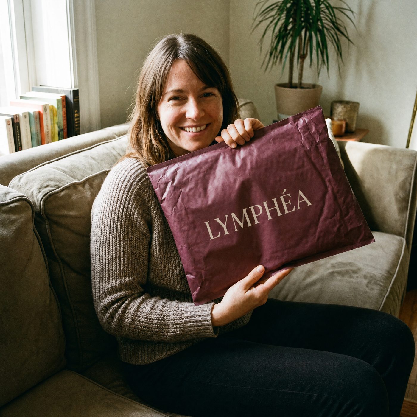Zákaznice drží svůj balíček Lymphéa